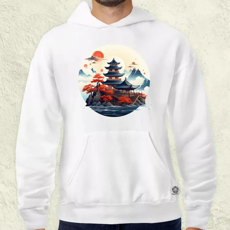 Japán szentély v1 férfi pulóver