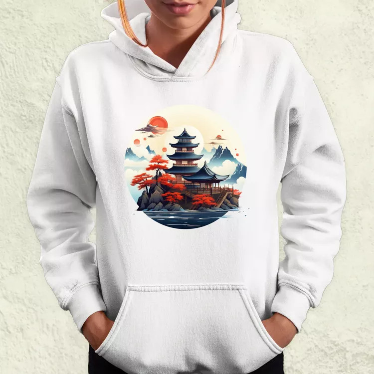 Japán szentély v1 női pulóver