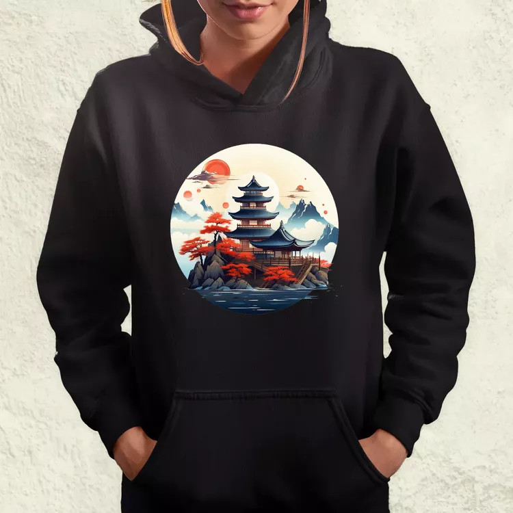 Japán szentély v1 női pulóver