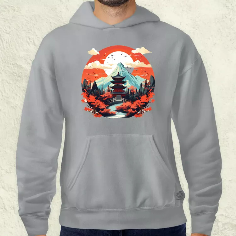 Japán szentély v2 férfi pulóver