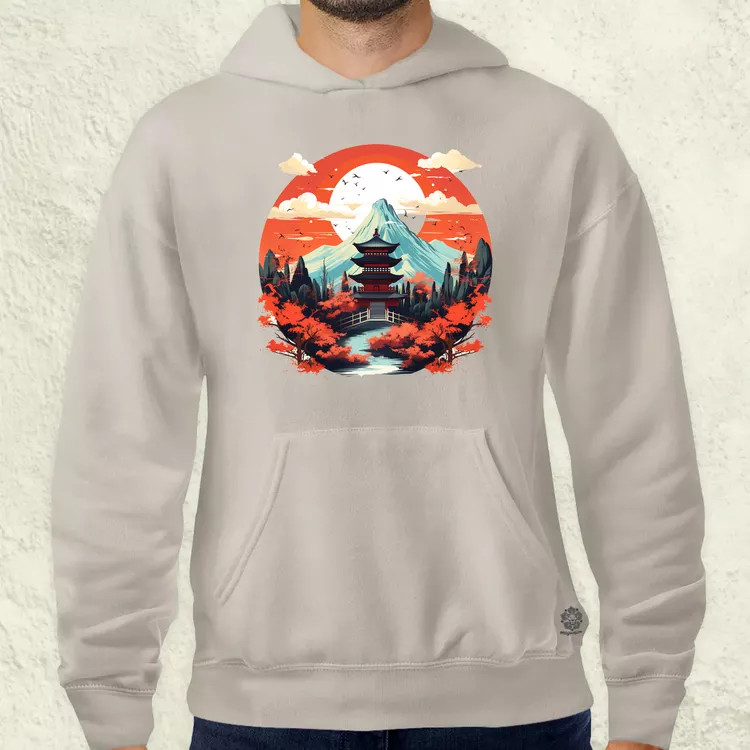 Japán szentély v2 férfi pulóver
