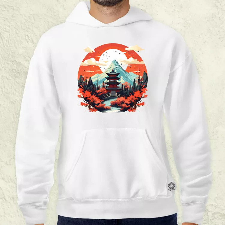 Japán szentély v2 férfi pulóver
