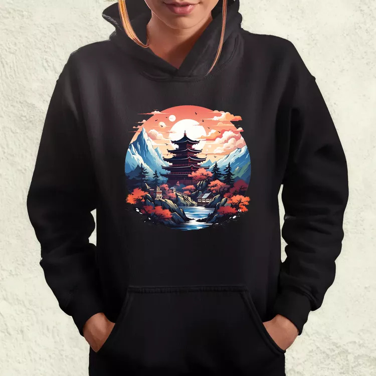 Japán szentély v3 női pulóver