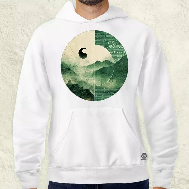 Jin Jang táj v4 férfi pulóver