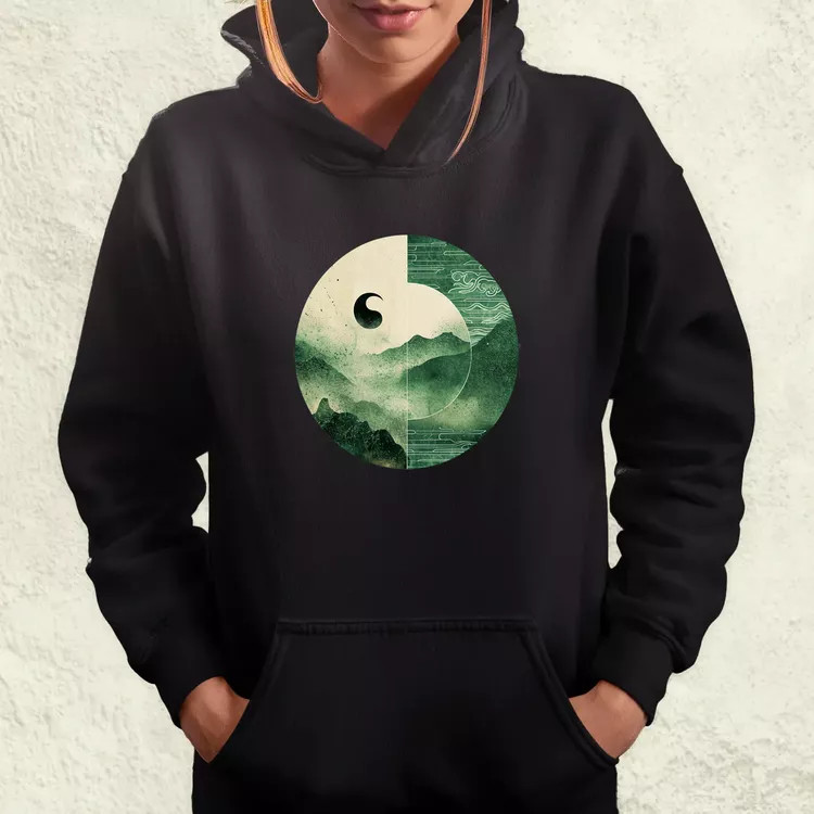 Jin Jang táj v4 női pulóver