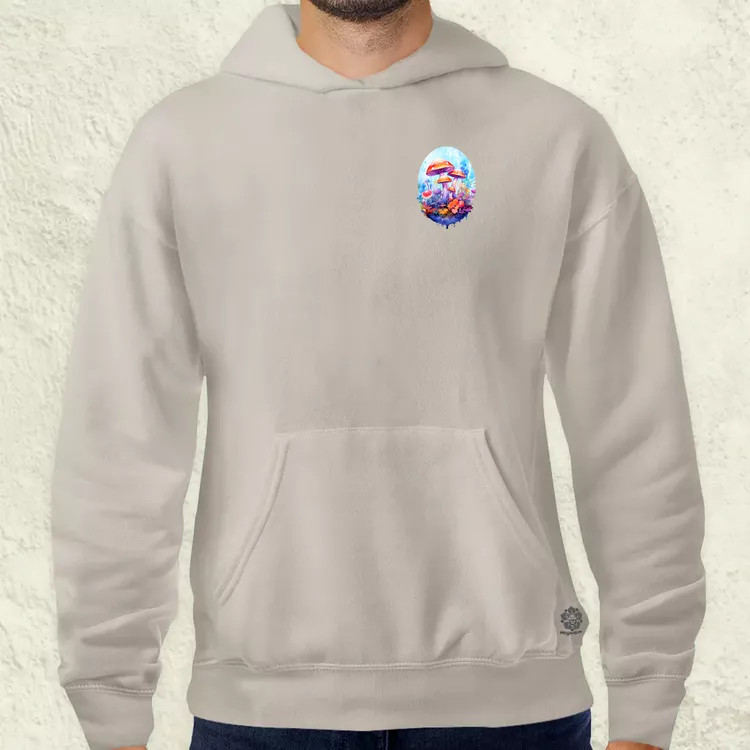 Kawaii varázsgomba zseb férfi pulóver