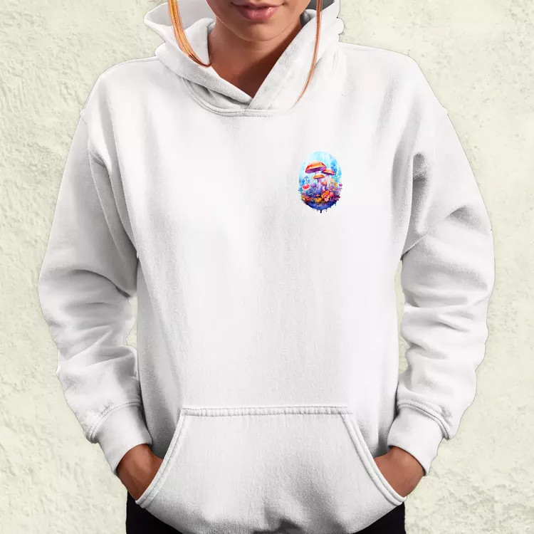 Kawaii varázsgomba zseb női pulóver