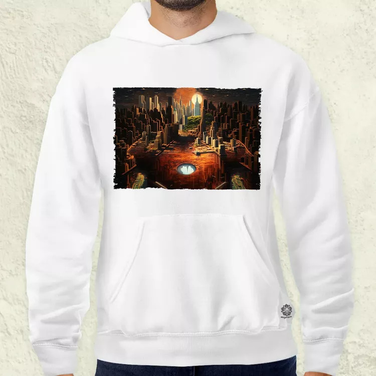 Pareidolia Vasember város fantázia v3 férfi pulóver