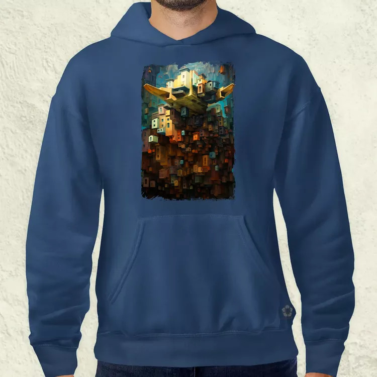 Pareidolia Yoda város fantázia v1 férfi pulóver