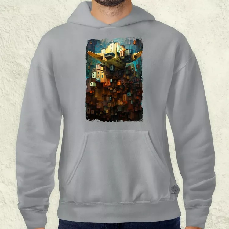 Pareidolia Yoda város fantázia v1 férfi pulóver