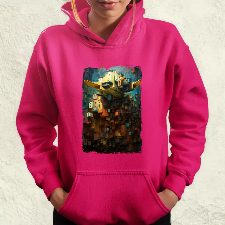 Pareidolia Yoda város fantázia v1 női pulóver