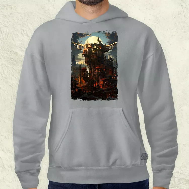Pareidolia Yoda város fantázia v2 férfi pulóver