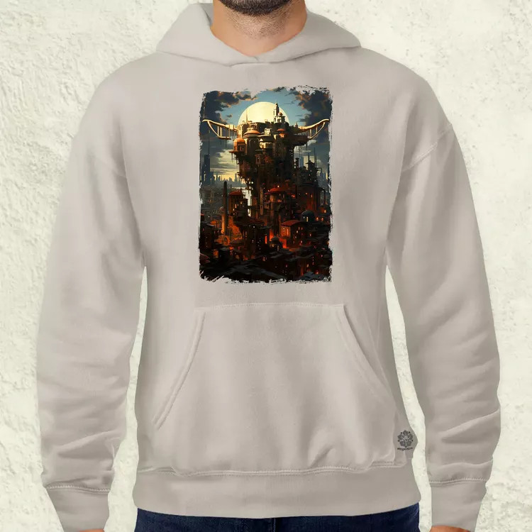 Pareidolia Yoda város fantázia v2 férfi pulóver