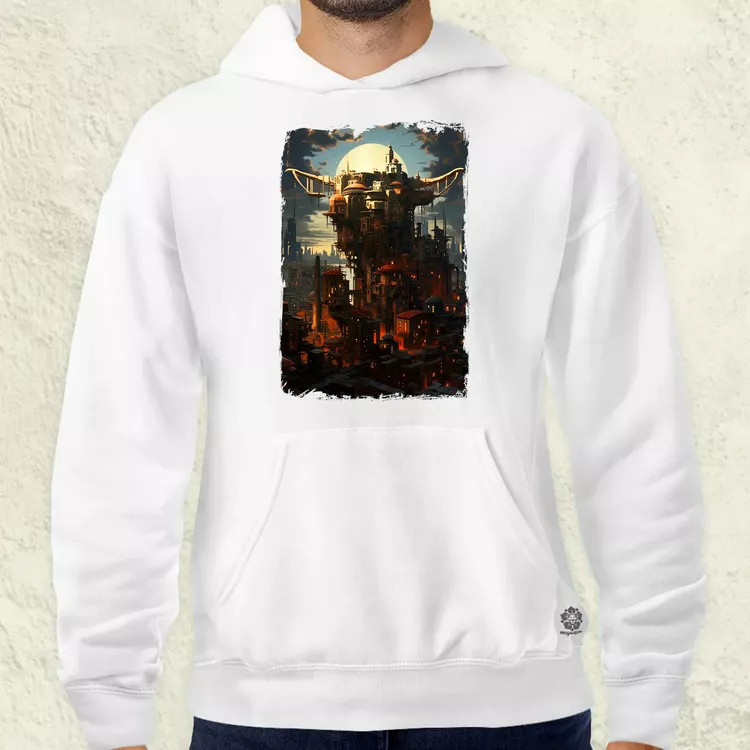 Pareidolia Yoda város fantázia v2 férfi pulóver