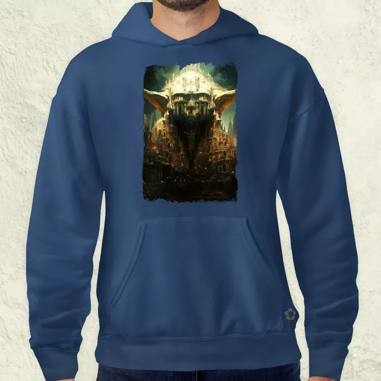Pareidolia Yoda város fantázia v3 férfi pulóver