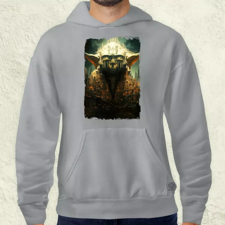 Pareidolia Yoda város fantázia v3 férfi pulóver