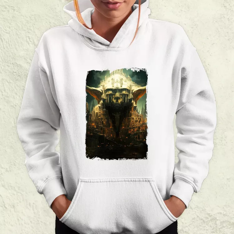 Pareidolia Yoda város fantázia v3 női pulóver