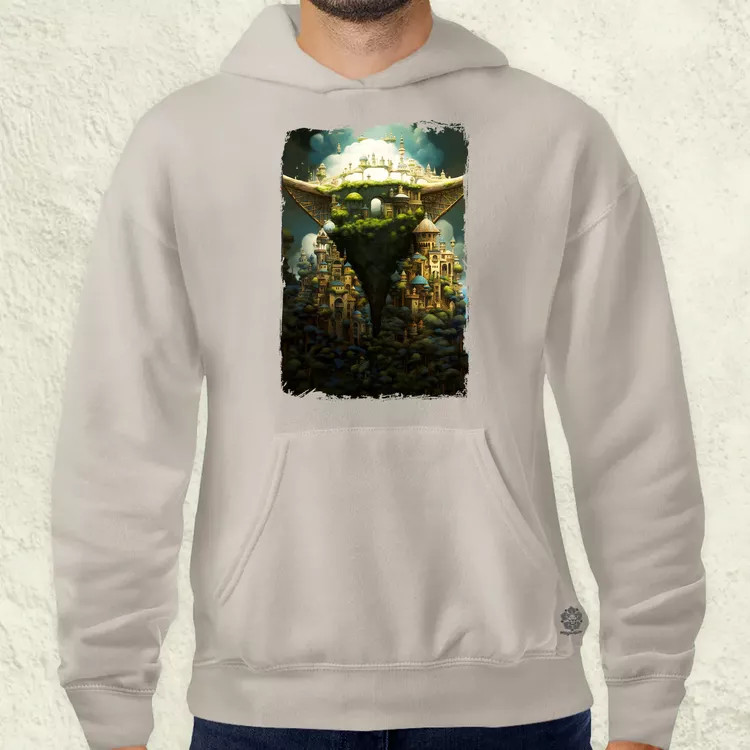 Pareidolia Yoda város fantázia v4 férfi pulóver