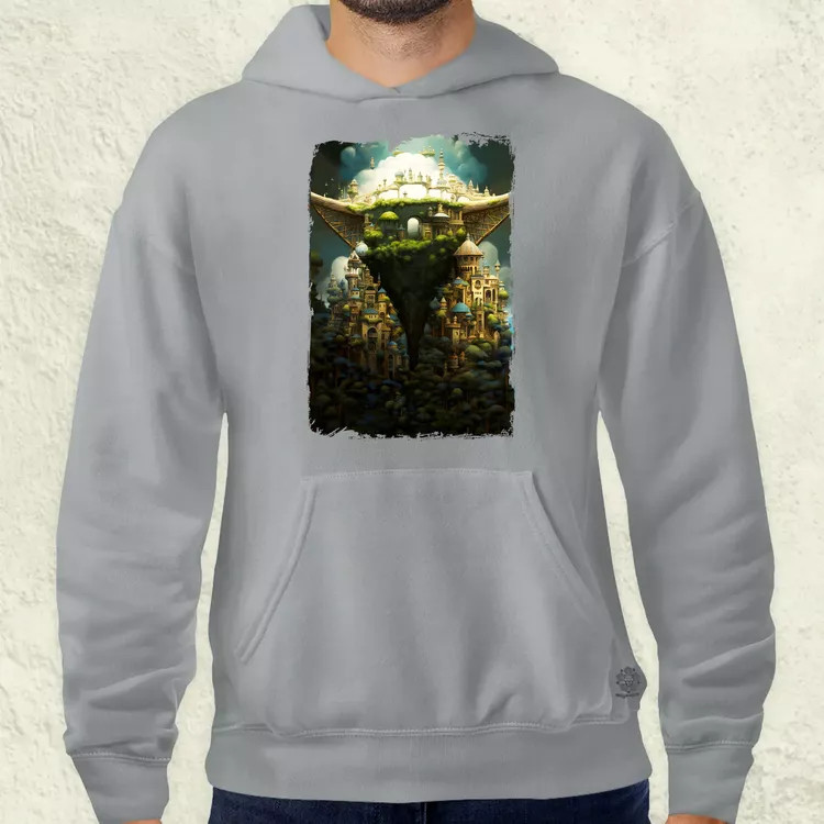 Pareidolia Yoda város fantázia v4 férfi pulóver