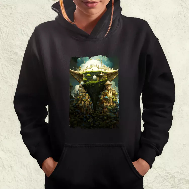 Pareidolia Yoda város fantázia v4 női pulóver
