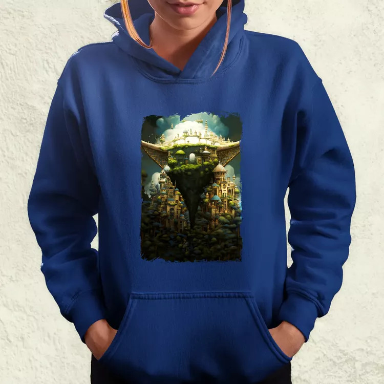 Pareidolia Yoda város fantázia v4 női pulóver