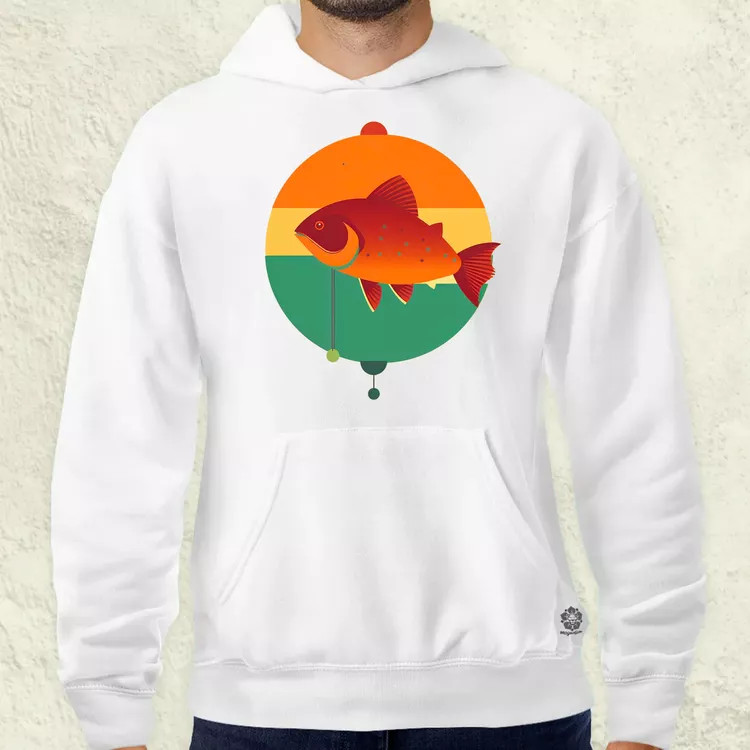 Minimalista horgászás v1 férfi pulóver