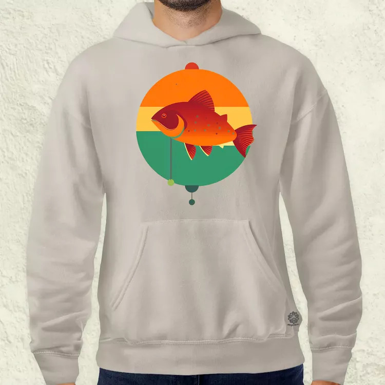 Minimalista horgászás v1 férfi pulóver