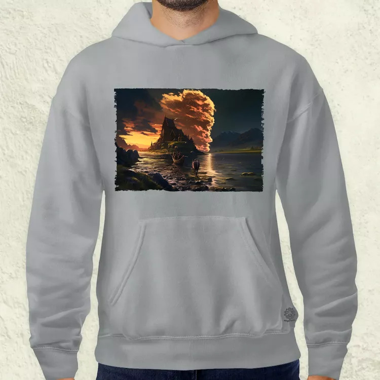Pareidolia Ragnar skandináv táj fantázia v1 férfi pulóver