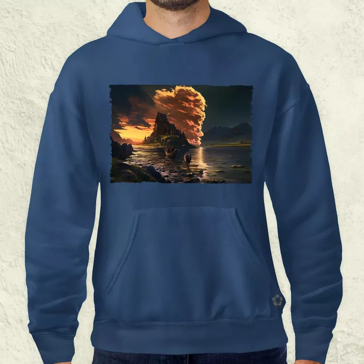 Pareidolia Ragnar skandináv táj fantázia v1 férfi pulóver