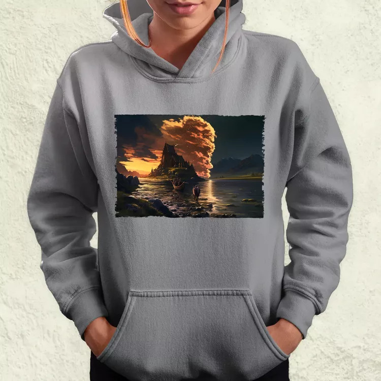 Pareidolia Ragnar skandináv táj fantázia v1 női pulóver
