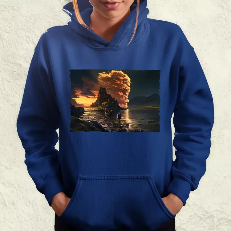 Pareidolia Ragnar skandináv táj fantázia v1 női pulóver