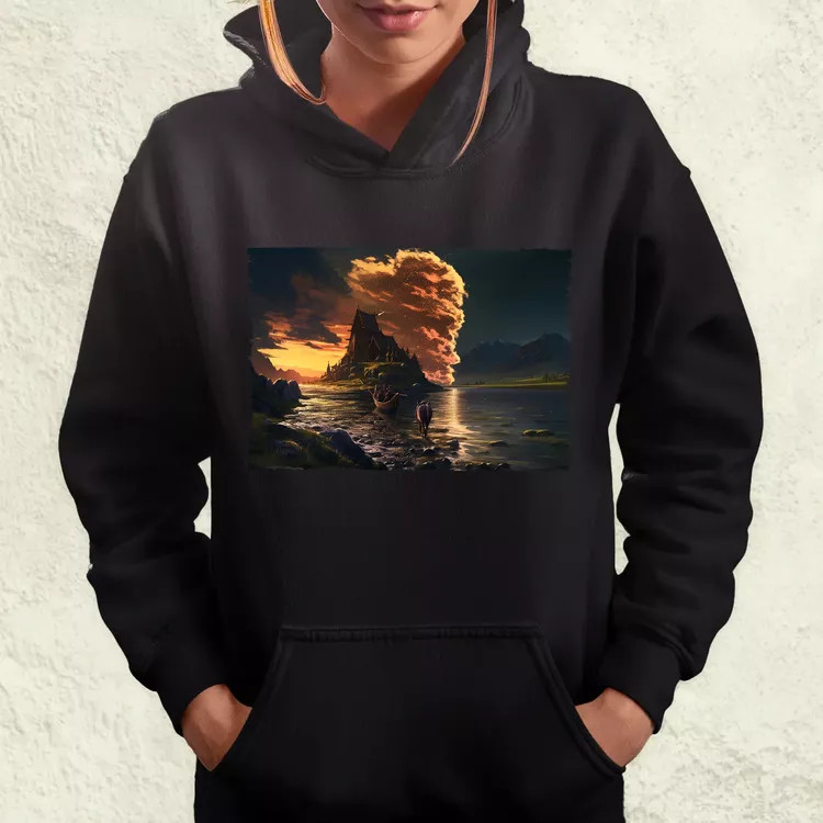 Pareidolia Ragnar skandináv táj fantázia v1 női pulóver