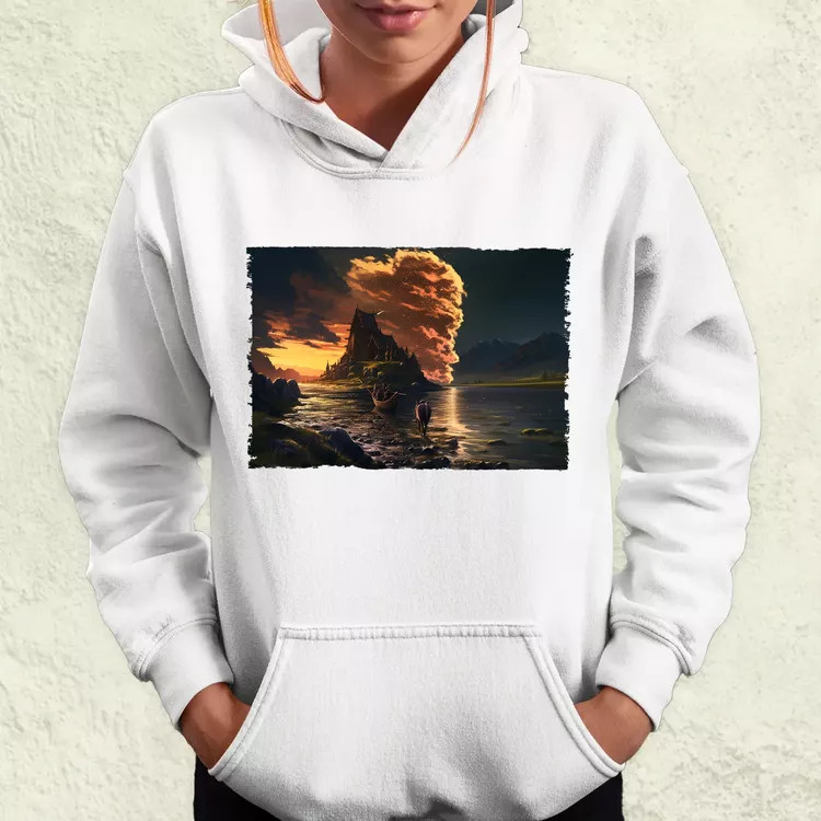 Pareidolia Ragnar skandináv táj fantázia v1 női pulóver