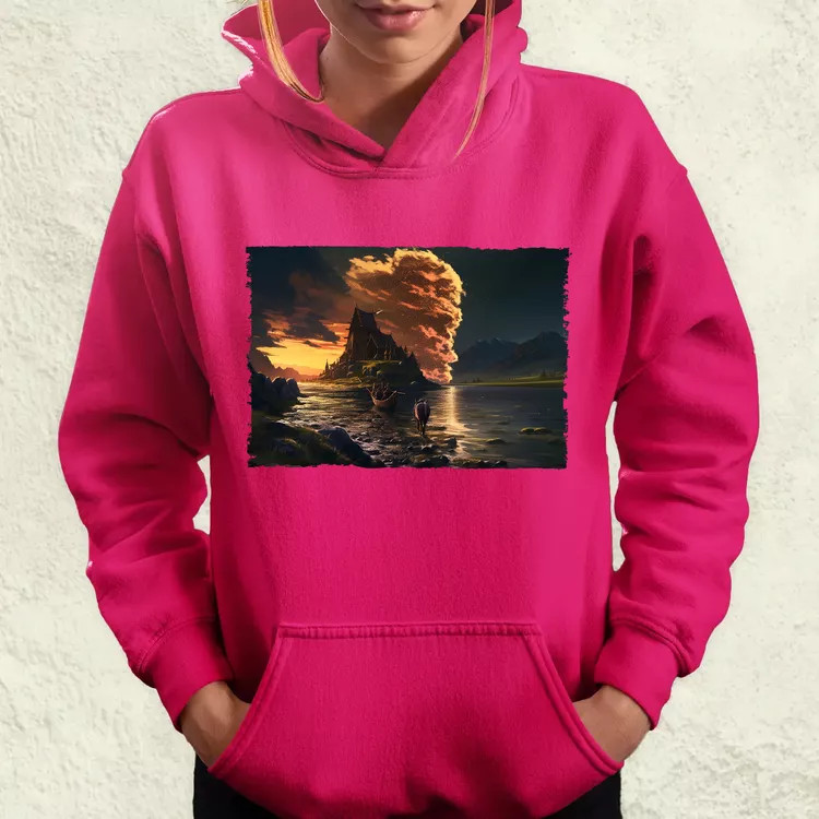 Pareidolia Ragnar skandináv táj fantázia v1 női pulóver
