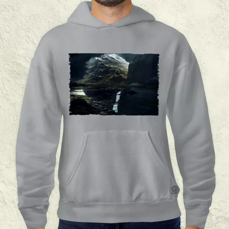 Pareidolia Ragnar skandináv táj fantázia v2 férfi pulóver