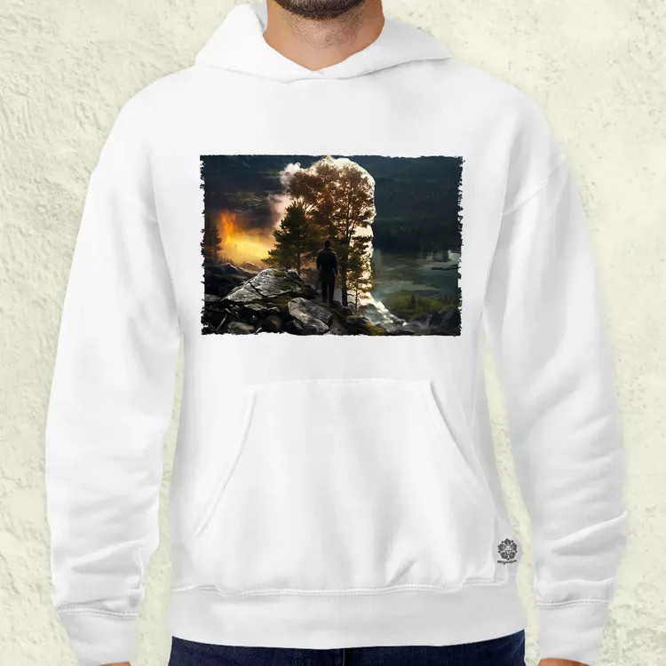 Pareidolia Ragnar skandináv táj fantázia v5 férfi pulóver