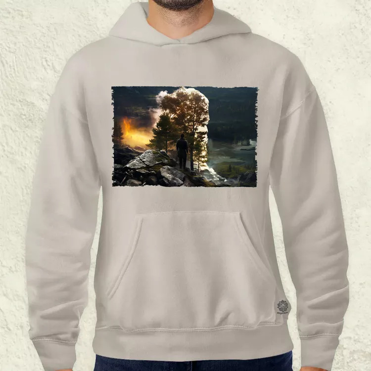 Pareidolia Ragnar skandináv táj fantázia v5 férfi pulóver