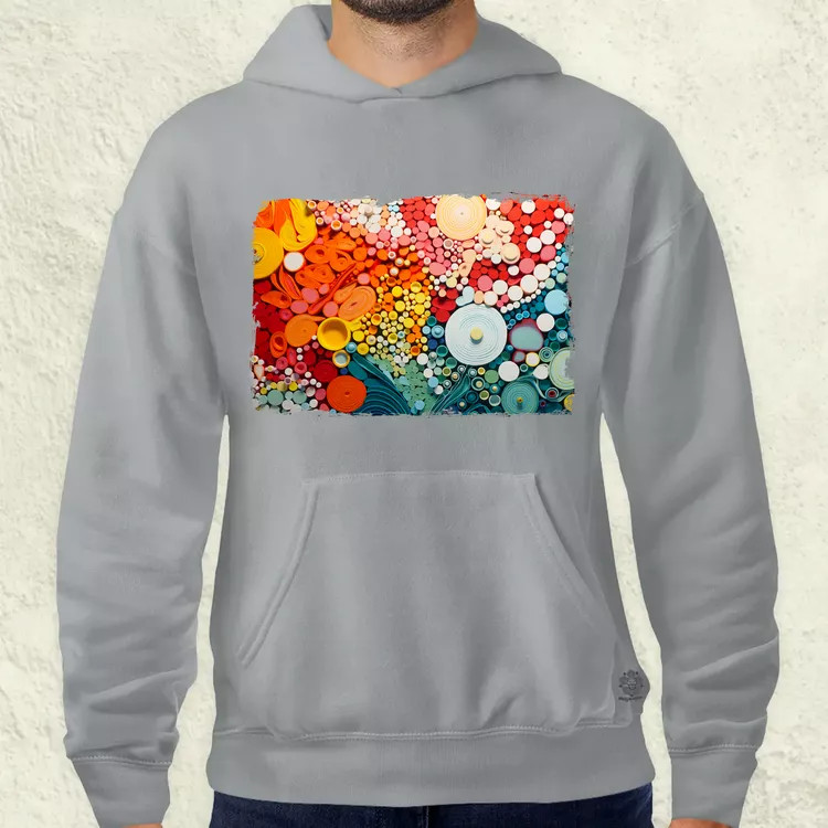 Pointillizmus Virágos rét férfi pulóver
