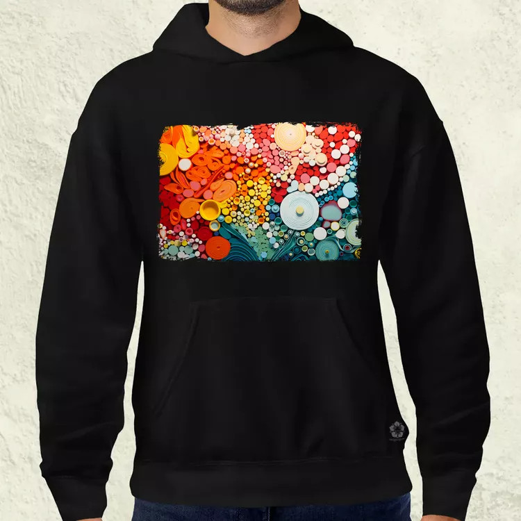 Pointillizmus Virágos rét férfi pulóver