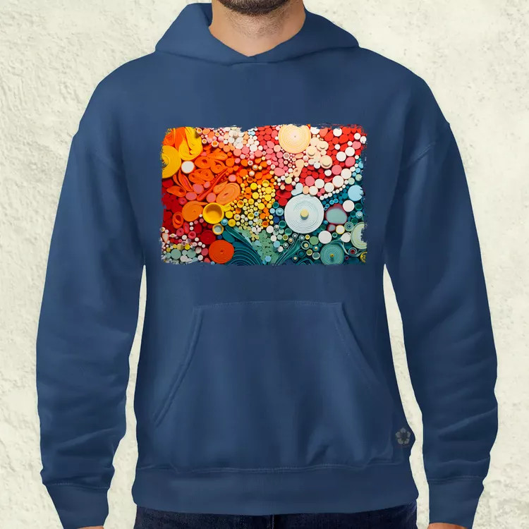 Pointillizmus Virágos rét férfi pulóver