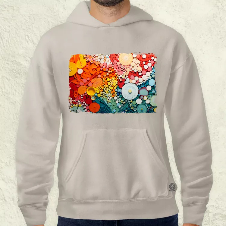 Pointillizmus Virágos rét férfi pulóver