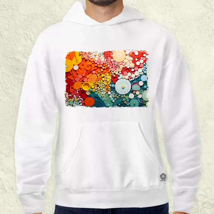 Pointillizmus Virágos rét férfi pulóver