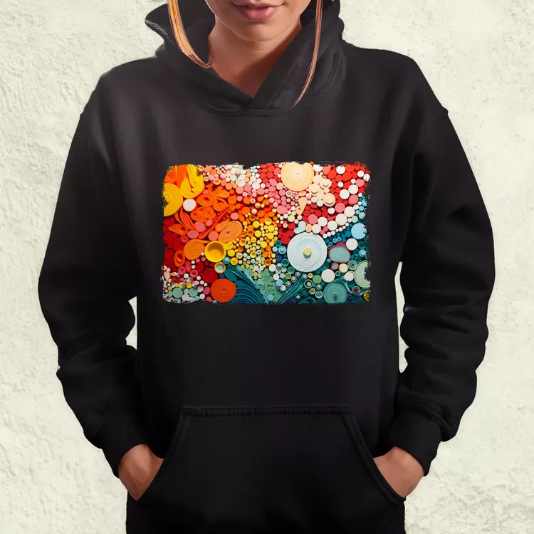 Pointillizmus Virágos rét női pulóver