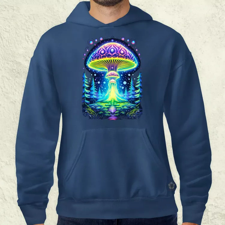 Pszichedelikus gomba UFO v1 férfi pulóver