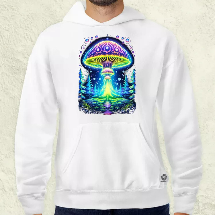 Pszichedelikus gomba UFO v1 férfi pulóver