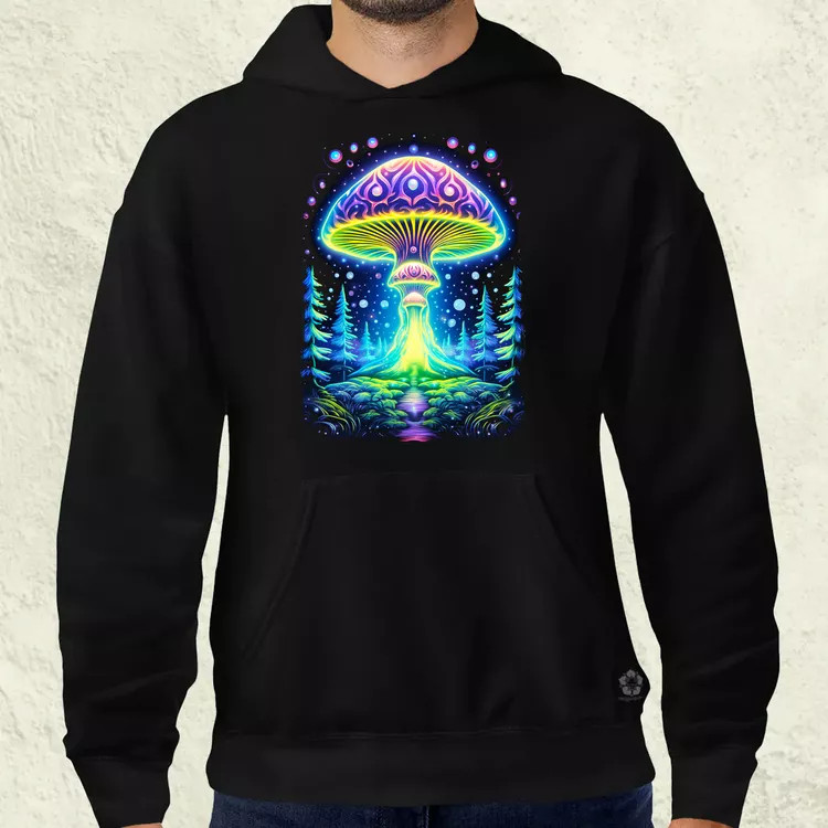 Pszichedelikus gomba UFO v1 férfi pulóver