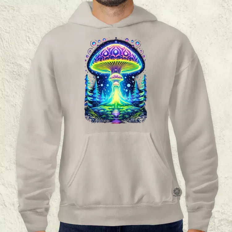 Pszichedelikus gomba UFO v1 férfi pulóver