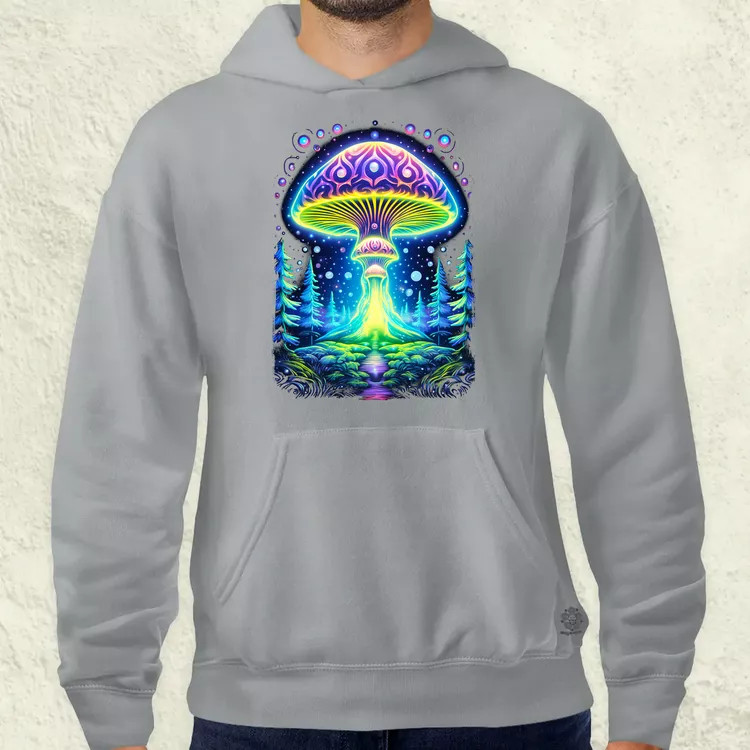 Pszichedelikus gomba UFO v1 férfi pulóver