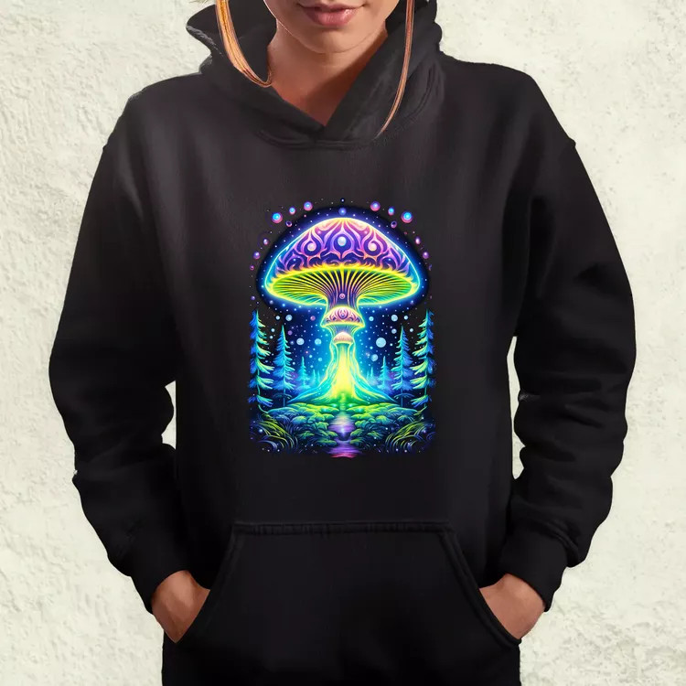Pszichedelikus gomba UFO v1 női pulóver