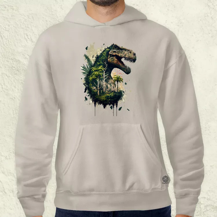 T-rex dzsungelben v1 férfi pulóver